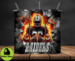 Las Vegas Raiders Tumbler Wrap, Crack Hole Design, Logo NFL Football, Sports Tumbler Png, Tumbler Design by Enloe Shop S