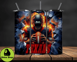 Houston Texans Tumbler Wrap, Crack Hole Design, Logo NFL Football, Sports Tumbler Png, Tumbler Design by Enloe Shop Stor