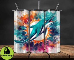 Miami Dolphins Logo NFL, Football Teams PNG, NFL Tumbler Wraps PNG, Design by Enloe Shop Store 50