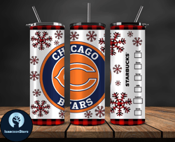 Chicago Bears Christmas Tumbler Png, NFL Merry Christmas Png, NFL, NFL Football Png 06