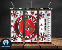 Cleveland Browns Christmas Tumbler Png, NFL Merry Christmas Png, NFL, NFL Football Png 08