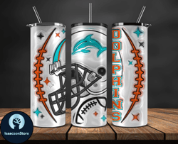 3D  Miami Dolphins Inflated Puffy Tumbler Wraps , Nfl Tumbler Png 46