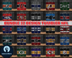 Bundle 32 Design NFL Teams, NFL Logo, Tumbler Design, Design Bundle Football, NFL Tumbler Design, Design by IsaacsonStor
