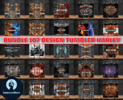 Bundle 107 Design Harley Tumbler Wrap,Harley Davidson PNG, Harley Davidson Logo, Design by IsaacsonStore 108