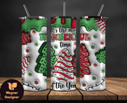 Christmas 20oz Tumbler Wrap PNG, Christmas 3D Inflated Puffy Tumbler Wrap Png, Grinchmas 20oz Png 225