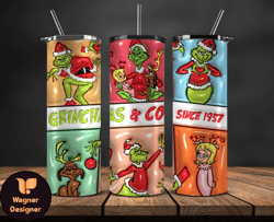 Grinchmas Christmas 3D Inflated Puffy Tumbler Wrap Png, Christmas 3D Tumbler Wrap, Grinchmas Tumbler PNG 48