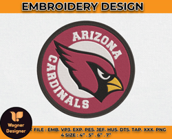 Arizona Cardinals Embroidery Designs, NFL Logo Embroidery, Machine Embroidery Digital - 04 by Wagner
