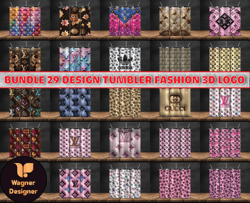 Bundle 29 Design Tumbler Fashion 3D Logo Fashion Patterns, Logo Fashion Tumbler -30 by Wagner