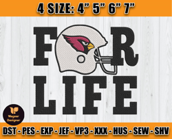 Cardinals Embroidery, NFL Cardinals Embroidery, NFL Machine Embroidery Digital, 4 sizes Machine Emb Files - 06 -Wagner