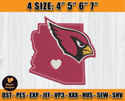 Cardinals Embroidery, NFL Cardinals Embroidery, NFL Machine Embroidery Digital, 4 sizes Machine Emb Files -11 -Wagner