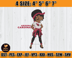Cardinals Embroidery, Betty Boop Embroidery, NFL Machine Embroidery Digital, 4 sizes Machine Emb Files -17 -Wagner