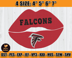 Atlanta Falcons Embroidery, NFL Falcons Embroidery, NFL Machine Embroidery Digital, 4 sizes Machine Emb Files-02-Wagner
