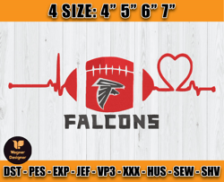 Atlanta Falcons Embroidery, NFL Falcons Embroidery, NFL Machine Embroidery Digital, 4 sizes Machine Emb Files-04-Wagner
