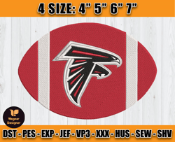 Atlanta Falcons Embroidery, NFL Falcons Embroidery, NFL Machine Embroidery Digital, 4 sizes Machine Emb Files -13-Wagner