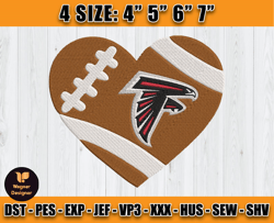 Atlanta Falcons Embroidery, NFL Falcons Embroidery, NFL Machine Embroidery Digital, 4 sizes Machine Emb Files -15-Wagner