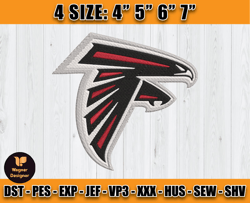 Atlanta Falcons Embroidery, NFL Falcons Embroidery, NFL Machine Embroidery Digital, 4 sizes Machine Emb Files-18-Wagner