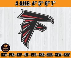 Atlanta Falcons Embroidery, NFL Falcons Embroidery, NFL Machine Embroidery Digital, 4 sizes Machine Emb Files-22-Wagner
