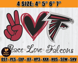 Atlanta Falcons Embroidery, NFL Falcons Embroidery, NFL Machine Embroidery Digital, 4 sizes Machine Emb Files -24-Wagner