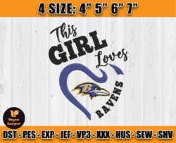 Ravens Embroidery, NFL Ravens Embroidery, NFL Machine Embroidery Digital, 4 sizes Machine Emb Files-04-Wagner