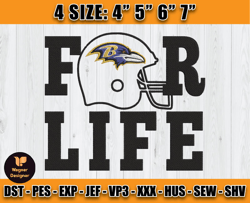 Ravens Embroidery, NFL Ravens Embroidery, NFL Machine Embroidery Digital, 4 sizes Machine Emb Files-08-Wagner