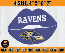 Ravens Embroidery, NFL Ravens Embroidery, NFL Machine Embroidery Digital, 4 sizes Machine Emb Files -10-Wagner
