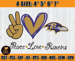 Ravens Embroidery, NFL Ravens Embroidery, NFL Machine Embroidery Digital, 4 sizes Machine Emb Files -18-Wagner