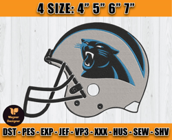 Panthers Embroidery, NFL Panthers Embroidery, NFL Machine Embroidery Digital, 4 sizes Machine Emb Files -01 Wagner
