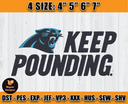 Panthers Embroidery, NFL Panthers Embroidery, NFL Machine Embroidery Digital, 4 sizes Machine Emb Files - 04 Wagner