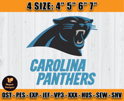 Panthers Embroidery, NFL Panthers Embroidery, NFL Machine Embroidery Digital, 4 sizes Machine Emb Files - 07 Wagner