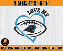 Panthers Embroidery, NFL Panthers Embroidery, NFL Machine Embroidery Digital, 4 sizes Machine Emb Files -10 Wagner