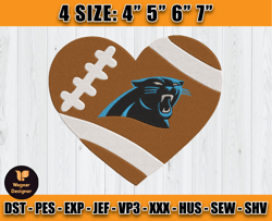 Panthers Embroidery, NFL Panthers Embroidery, NFL Machine Embroidery Digital, 4 sizes Machine Emb Files -17 Wagner