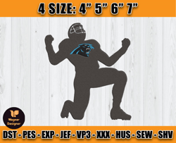 Panthers Embroidery, NFL Panthers Embroidery, NFL Machine Embroidery Digital, 4 sizes Machine Emb Files -18 Wagner