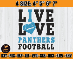 Panthers Embroidery, NFL Panthers Embroidery, NFL Machine Embroidery Digital, 4 sizes Machine Emb Files -22 Wagner