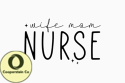 Retro Nurse Quote SVG Wife Mom Nurse Design 255