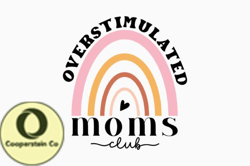 Overstimulated Moms Club Retro Svg Design 302