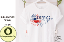 America with Sunflower PNG 4th of July Design 12
