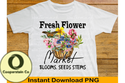 Fresh Flower Sublimation PNG, Sunflower Design 61