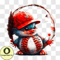 cartoon baseball player with animal like cap and glove png design 22