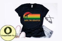 Vintage Save the Giraffes T Shirt Design Design 216