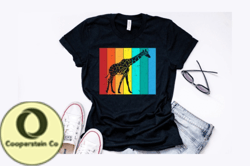 Vintage Giraffe Retro T Shirt Design Design 217