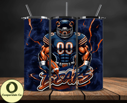 Chicago BearsTumbler Wrap, NFL Logo Tumbler Png, Nfl Sports, NFL Design Png-06