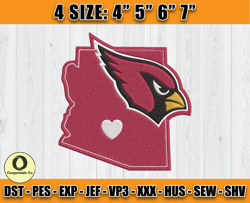 Cardinals Embroidery, NFL Cardinals Embroidery, NFL Machine Embroidery Digital, 4 sizes Machine Emb Files -11 -Cooperste