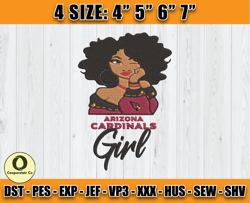 Cardinals Embroidery, NFL Girls Embroidery, NFL Machine Embroidery Digital, 4 sizes Machine Emb Files -12 -Cooperstein C
