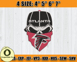 Atlanta Falcons Embroidery, NFL Falcons Embroidery, NFL Machine Embroidery Digital, 4 sizes Machine Emb Files -01-Cooper