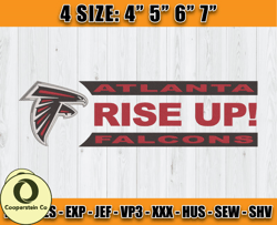 Atlanta Falcons Embroidery, NFL Falcons Embroidery, NFL Machine Embroidery Digital, 4 sizes Machine Emb Files-03-Coopers
