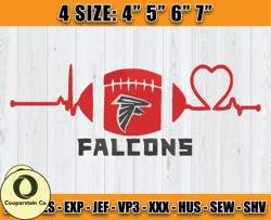 Atlanta Falcons Embroidery, NFL Falcons Embroidery, NFL Machine Embroidery Digital, 4 sizes Machine Emb Files-04-Coopers