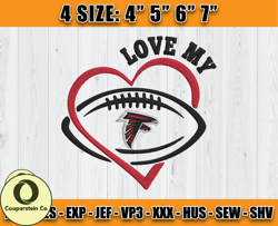 Atlanta Falcons Embroidery, NFL Falcons Embroidery, NFL Machine Embroidery Digital, 4 sizes Machine Emb Files-08-Coopers
