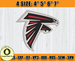 Atlanta Falcons Embroidery, NFL Falcons Embroidery, NFL Machine Embroidery Digital, 4 sizes Machine Emb Files-18-Coopers