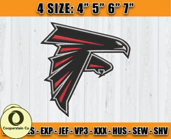 Atlanta Falcons Embroidery, NFL Falcons Embroidery, NFL Machine Embroidery Digital, 4 sizes Machine Emb Files-22-Coopers
