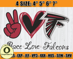 Atlanta Falcons Embroidery, NFL Falcons Embroidery, NFL Machine Embroidery Digital, 4 sizes Machine Emb Files -24-Cooper